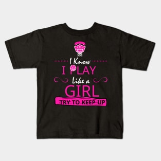 Girls Basketball Gift- Play Like a Girl Kids T-Shirt